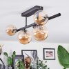 Chehalis Plafondlamp, Kogellampje Amber, 5-lichts