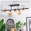 Chehalis Plafondlamp, Kogellampje Amber, 5-lichts