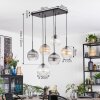 Koyoto Hanglamp, Kogellampje, Hanglamp Amber, Duidelijk, Rookkleurig, 6-lichts