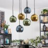 Koyoto Hanglamp, Kogellampje, Hanglamp Blauw, Goud, Groen, 6-lichts