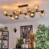 Koyoto Plafondlamp, Kogellampje Goud, Zwart, 10-lichts