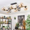 Koyoto Plafondlamp, Kogellampje Goud, Zwart, 10-lichts