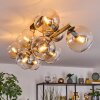 Koyoto Plafondlamp, Kogellampje Goud, Zwart, 10-lichts