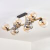 Koyoto Plafondlamp, Kogellampje Goud, Zwart, 10-lichts