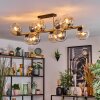 Koyoto Plafondlamp, Kogellampje Goud, Zwart, 10-lichts
