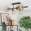 Ripoll Plafondlamp, Kogellampje Amber, Duidelijk, 5-lichts