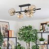Ripoll Plafondlamp, Kogellampje Amber, Duidelijk, 5-lichts