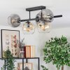 Ripoll Plafondlamp, Kogellampje Amber, Duidelijk, Rookkleurig, 5-lichts