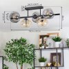 Ripoll Plafondlamp, Kogellampje Amber, Duidelijk, Rookkleurig, 5-lichts