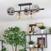 Ripoll Plafondlamp, Kogellampje Amber, Duidelijk, Rookkleurig, 5-lichts