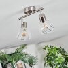 Saire Plafondlamp, Plafondspot Chroom, Nikkel mat, 2-lichts