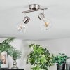 Saire Plafondlamp, Plafondspot Chroom, Nikkel mat, 2-lichts