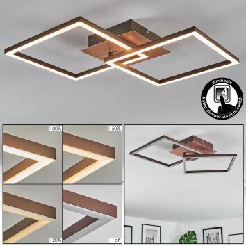 Brina Plafondlamp LED Bruin, 1-licht
