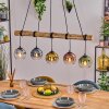 Koyoto Hanglamp, Kogellampje, Hanglamp Natuurlijke kleuren, Zwart, 5-lichts