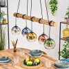 Koyoto Hanglamp, Kogellampje, Hanglamp Natuurlijke kleuren, Zwart, 5-lichts