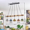 Koyoto Hanglamp, Kogellampje, Hanglamp Natuurlijke kleuren, Zwart, 5-lichts