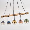 Koyoto Hanglamp, Kogellampje, Hanglamp Natuurlijke kleuren, Zwart, 5-lichts