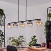 Koyoto Hanglamp, Kogellampje, Hanglamp Amber, Duidelijk, Rookkleurig, 5-lichts