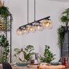 Koyoto Hanglamp, Kogellampje, Hanglamp Amber, Duidelijk, Rookkleurig, 5-lichts