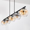 Koyoto Hanglamp, Kogellampje, Hanglamp Amber, Duidelijk, Rookkleurig, 5-lichts