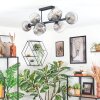 Koyoto Plafondlamp, Kogellampje Duidelijk, Rookkleurig, 8-lichts
