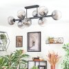 Koyoto Plafondlamp, Kogellampje Duidelijk, Rookkleurig, 8-lichts