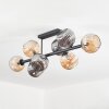 Ripoll Plafondlamp, Kogellampje Amber, Rookkleurig, 8-lichts