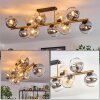 Koyoto Plafondlamp, Kogellampje Goud, Zwart, 10-lichts