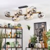 Koyoto Plafondlamp, Kogellampje Goud, Zwart, 10-lichts