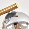 Koyoto Plafondlamp, Kogellampje Goud, Zwart, 10-lichts