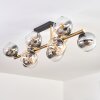 Koyoto Plafondlamp, Kogellampje Goud, Zwart, 10-lichts