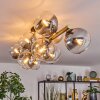 Koyoto Plafondlamp, Kogellampje Goud, Zwart, 10-lichts