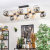 Koyoto Plafondlamp, Kogellampje Goud, Zwart, 10-lichts