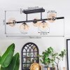 Chehalis Plafondlamp, Kogellampje Amber, Duidelijk, 5-lichts