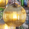 Koyoto Hanglamp, Kogellampje, Hanglamp Blauw, Groen, Koperkleurig, 6-lichts
