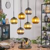 Koyoto Hanglamp, Kogellampje, Hanglamp Blauw, Goud, Groen, 6-lichts