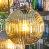 Koyoto Hanglamp, Kogellampje, Hanglamp Blauw, Goud, Groen, 6-lichts