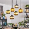 Koyoto Hanglamp, Kogellampje, Hanglamp Blauw, Goud, Groen, 6-lichts