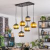 Koyoto Hanglamp, Kogellampje, Hanglamp Blauw, Goud, Groen, 6-lichts