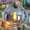 Koyoto Hanglamp, Kogellampje, Hanglamp Blauw, Groen, Duidelijk, Koperkleurig, 6-lichts