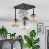 Ripoll Plafondlamp, Kogellampje Amber, Duidelijk, Rookkleurig, 5-lichts