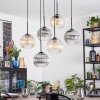 Koyoto Hanglamp, Kogellampje, Hanglamp Amber, Duidelijk, Rookkleurig, 6-lichts