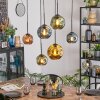 Ripoll Hanglamp, Kogellampje, Hanglamp Blauw, Goud, Groen, Koperkleurig, 6-lichts
