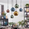Ripoll Hanglamp, Kogellampje, Hanglamp Blauw, Goud, Groen, Koperkleurig, 6-lichts