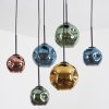 Ripoll Hanglamp, Kogellampje, Hanglamp Blauw, Goud, Groen, Koperkleurig, 6-lichts