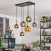 Ripoll Hanglamp, Kogellampje, Hanglamp Blauw, Goud, Groen, Koperkleurig, 6-lichts