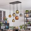 Ripoll Hanglamp, Kogellampje, Hanglamp Blauw, Goud, Groen, Koperkleurig, 6-lichts