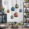 Ripoll Hanglamp, Kogellampje, Hanglamp Blauw, Goud, Groen, Koperkleurig, 6-lichts