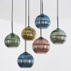 Koyoto Hanglamp, Kogellampje, Hanglamp Blauw, Goud, Groen, Koperkleurig, 6-lichts