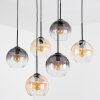 Koyoto Hanglamp, Kogellampje, Hanglamp Amber, Duidelijk, Rookkleurig, 6-lichts